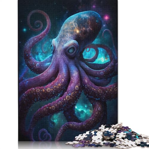 Galaxy Octopus Puzzle für Erwachsene, Spielzeug, Lernspiel, Puzzlespiele für Erwachsene, für Kinder, 1000 Teile (75 x 50 cm) von POLIUAWS