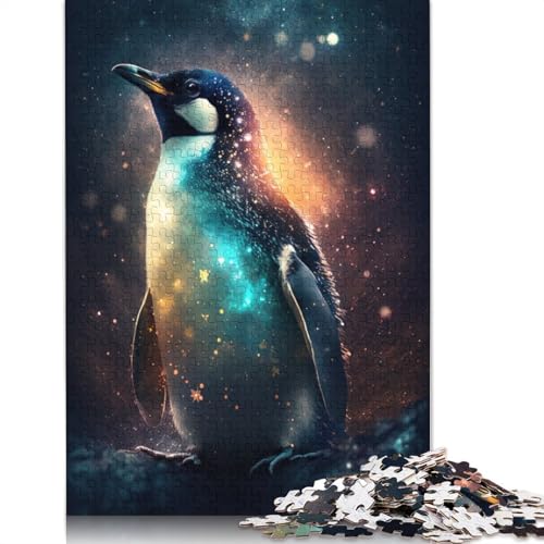 Galaxy Penguin Puzzle, rechteckiges Papppuzzle, Kinder ab 12 Jahren, 1000 Teile (75 x 50 cm) von POLIUAWS
