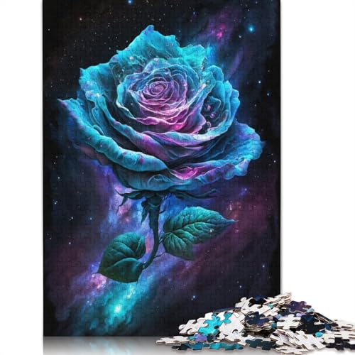 Galaxy Rose Puzzle, farbenfrohe, Coole Puzzles für Kinder ab 12 Jahren, 1000 Teile (75 x 50 cm) von POLIUAWS
