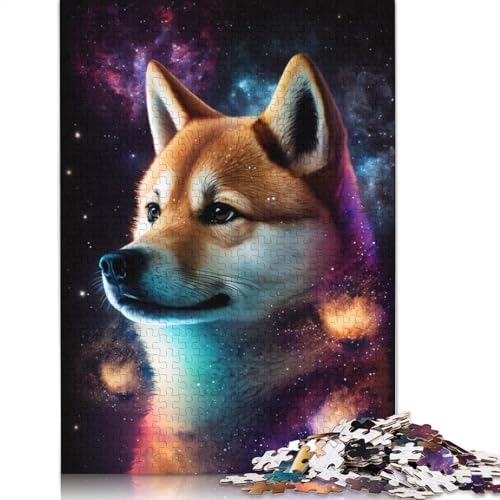 Galaxy Shiba Inu Puzzle, anpassbare Bilder, 100% recycelter Karton, Puzzle für Kinder und Erwachsene ab 12 Jahren, einzigartiges Geschenk, 1000 Teile (75 x 50 cm) von POLIUAWS