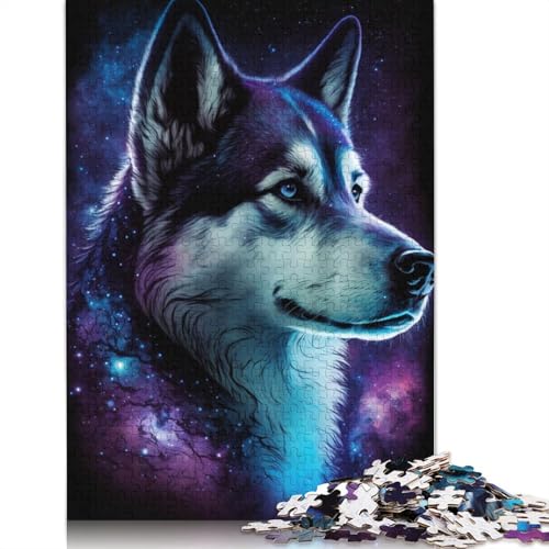 Galaxy Space Husky Puzzle, herausfordernd und knifflig, 100% recycelter Karton, Puzzle für Erwachsene, Geburtstagsgeschenk, 1000 Teile (75 x 50 cm) von POLIUAWS