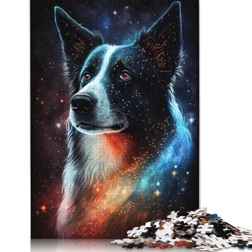 Galaxy Star Border Collie Puzzles für Erwachsene ab 18 Jahren, Lernspiele, Puzzle für Erwachsene und Kinder, 1000 Teile (75 x 50 cm) von POLIUAWS