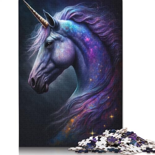 Galaxy Unicorn Puzzle für Erwachsene, Premium-Puzzle aus 100% recyceltem Brett, Problemlösungspuzzles für Erwachsene und Kinder, 1000 Teile (75 x 50 cm) von POLIUAWS