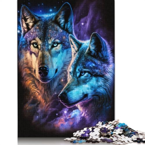 Galaxy Wolf Puzzles für Erwachsene, Spielzeug, Lernspiel, schwierige Puzzles für Kinder ab 12 Jahren, 1000 Teile (75 x 50 cm) von POLIUAWS