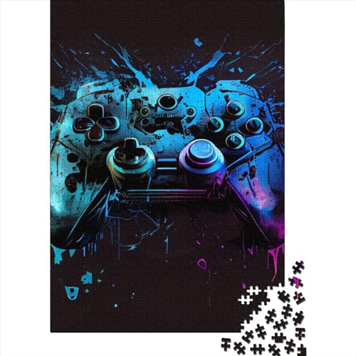 Gamepad4 Holzpuzzle für Erwachsene, 1000 Teile, Lernspiel, Herausforderung, 1000 Teile (75 x 50 cm) von POLIUAWS