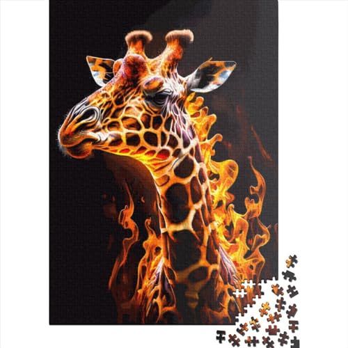 Giraffenpuzzle für Erwachsene, 1000 Teile, Lernspiel, Herausforderung, Spielzeug, 1000 Teile (75 x 50 cm) von POLIUAWS