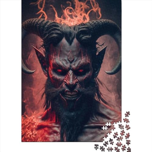 Goat Devil7 Puzzle, 1000 Teile, für Erwachsene, pädagogisches Spiel, Herausforderungsspielzeug, 1000 Teile (38 x 26 cm) von POLIUAWS