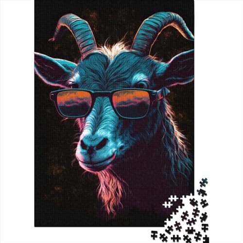 Goatwave Puzzle 1000 Teile für Erwachsene, Halloween-Geschenk, Holzpuzzle für Erwachsene, Familienspaß und Spieleabend, 1000 Teile (75 x 50 cm) von POLIUAWS