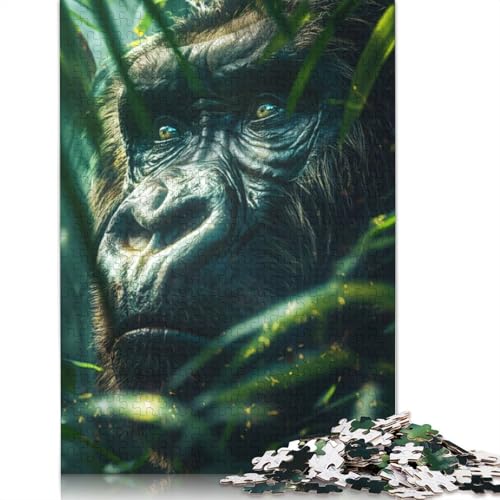 Gorilla in Tropical Forest Puzzles 1000 Teile Schwer Puzzle Spielzeug Lernspiel Impossible Herausforderung Spielzeug Für Erwachsene Kinder 1000pcs (75x50cm) von POLIUAWS