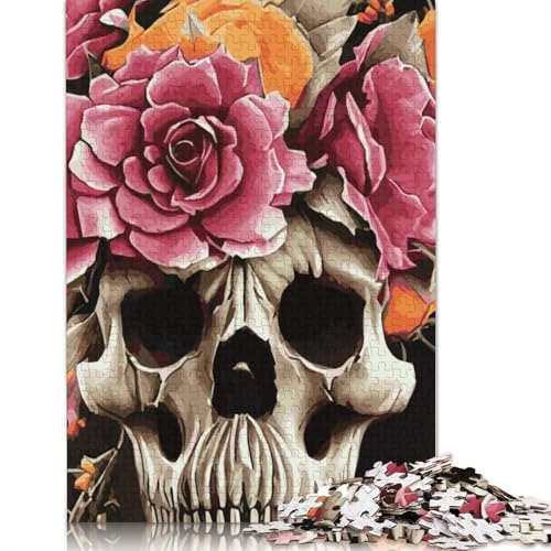 Gotisches Skelett-Papierpuzzle für Erwachsene, 1000 Teile, pädagogisches Spiel, Herausforderungsspielzeug, 1000 Teile (38 x 26 cm) von POLIUAWS