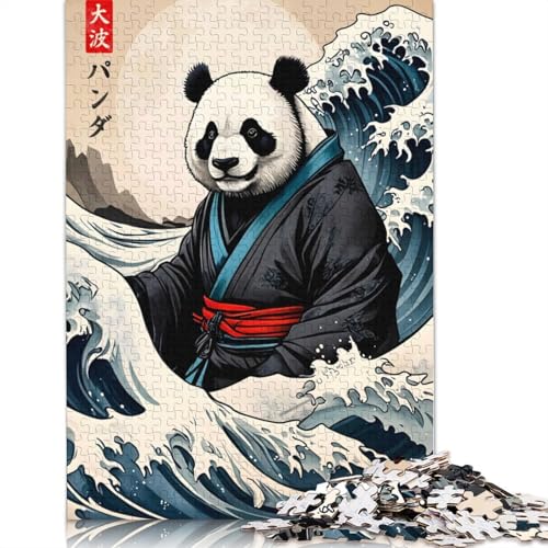 Große Welle des Pandas, 1000-teiliges Puzzle für Erwachsene und Teenager, Teenager, Mann, Frau, Geschenk, 1000 Teile (38 x 26 cm) von POLIUAWS