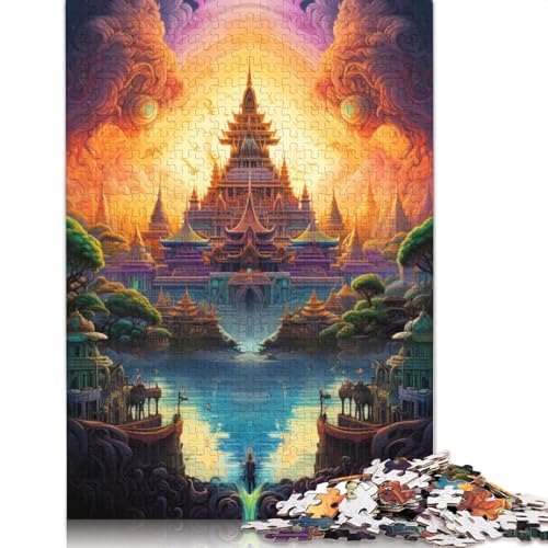 Großer Palast von Thailand18 Puzzle, Relax Challenge, Spielzeug, Papier, rechteckiges Puzzle für Jungen oder Mädchen, 1000 Teile (38 x 26 cm) von POLIUAWS