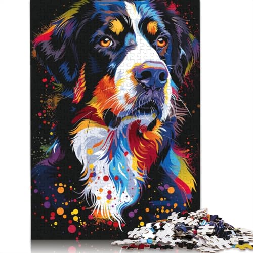 Großer Schweizer Sennenhund, Kunstpuzzle für Erwachsene, Lernspiel, Puzzle, Kinder ab 12 Jahren, 1000 Teile (75 x 50 cm) von POLIUAWS