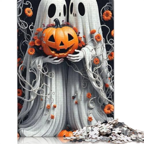 Halloween Geister Erwachsene Puzzle 1000 Teile Puzzle Papier Puzzle Erwachsene Lernspiel Herausforderung Spielzeug 1000 Teile (38x26cm) von POLIUAWS