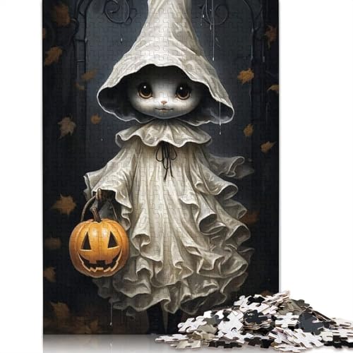 Halloween Geister Puzzle für Erwachsene, 1000 Teile Puzzle für Jugendliche ab 12 Jahren, Geschenke für Heiligabend, 1000 Teile (38x26cm) von POLIUAWS