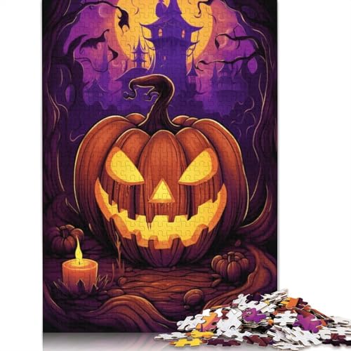 Halloween-Kürbis-Puzzle, 1000 Teile für Erwachsene, pädagogisches Spiel, Herausforderungsspielzeug, 1000 Teile (75 x 50 cm) von POLIUAWS