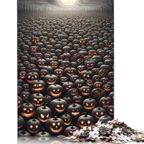 Halloween Kürbis Puzzle 1000 Teile für Erwachsene und Jugendliche ab 12 Jahren, Geschenke für Heiligabend, 1000 Teile (38x26cm) von POLIUAWS