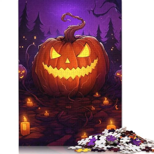 Halloween Kürbis Puzzle für Erwachsene und Jugendliche, 1000 Teile Papier Puzzle für Erwachsene, Puzzle ab 12 Jahren, Weihnachtsgeschenke, 1000 Teile (38x26cm) von POLIUAWS