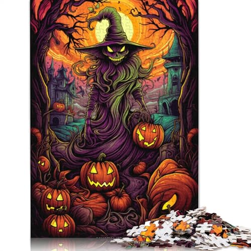 Halloween-Kürbis-Puzzle für Erwachsene und Jugendliche, Familienspiel, 1000 Teile (38 x 26 cm) von POLIUAWS