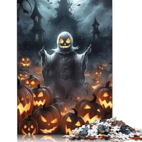 Halloween Kürbismonster Puzzle für Erwachsene und Teenager, 1000 Teile, Puzzle für Erwachsene, nachhaltige Puzzlespiele, Weihnachtsgeschenke, 1000 Teile (38x26cm) von POLIUAWS