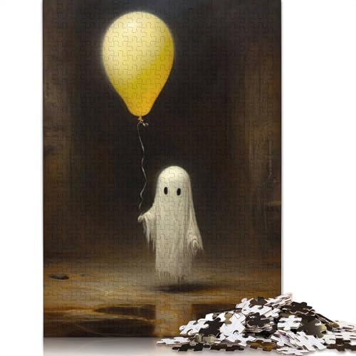 Halloween-Puzzle, 1000 Teile, Geister, für Erwachsene und Jugendliche, Holzpuzzle, Weihnachtsgeschenk, 1000 Teile (75 x 50 cm) von POLIUAWS