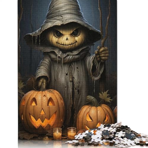 Halloween-Puzzle, 1000 Teile, Kürbis und Monster, für Erwachsene und Jugendliche, pädagogisches Spielzeug aus Holz, 1000 Teile (75 x 50 cm) von POLIUAWS