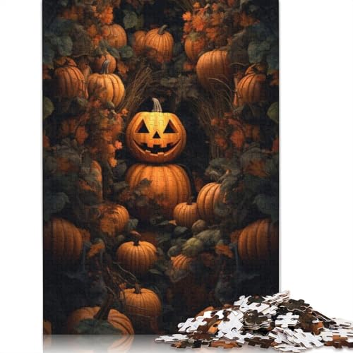 Halloween-Puzzle, 1000 Teile für Erwachsene, Halloween-Geschenkpapier für Erwachsene, Familienspaß, Spieleabende, 1000 Teile (38 x 26 cm) von POLIUAWS