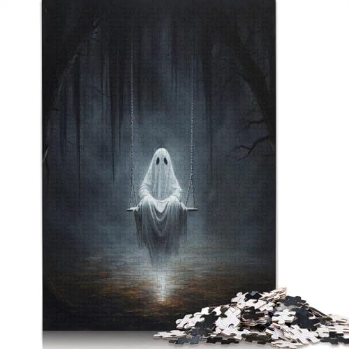 Halloween-Puzzle, 1000 Teile für Erwachsene, Holzpuzzle, Lernspiel für Jugendliche, 1000 Teile (75 x 50 cm) von POLIUAWS
