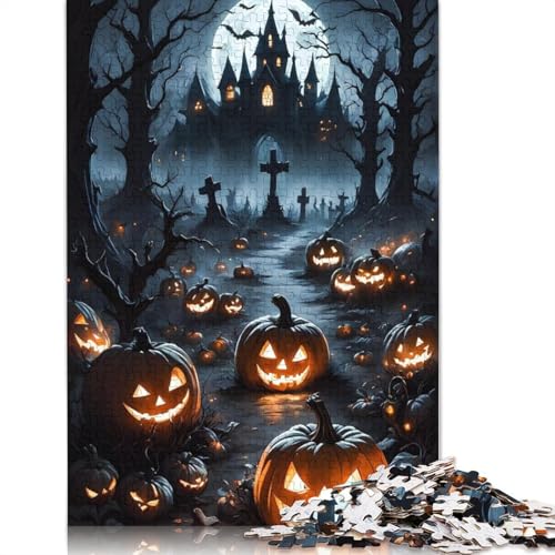 Halloween-Puzzle, 1000 Teile für Erwachsene, Holzpuzzle, Lernspiel für Jugendliche, 1000 Teile (75 x 50 cm) von POLIUAWS