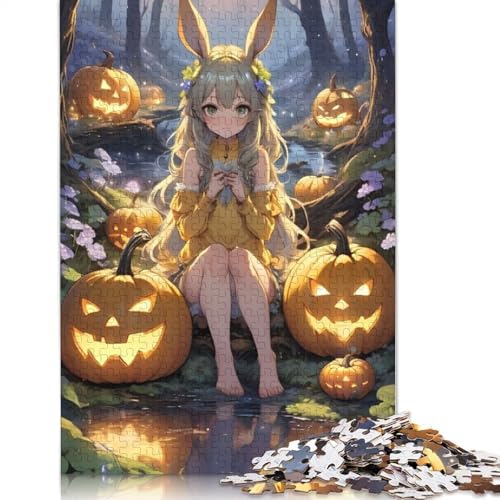 Halloween Puzzle 1000 Teile Cartoon Mädchen Erwachsene Halloween Geschenk Puzzle Puzzle Lernspielzeug 1000 Teile (75x50cm) von POLIUAWS