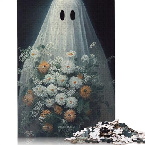 Halloween Puzzle 1000 Teile Geister Erwachsene Teenager Holzpuzzle für Familienspaß und Spielabende, 1000 Teile (75x50cm) von POLIUAWS