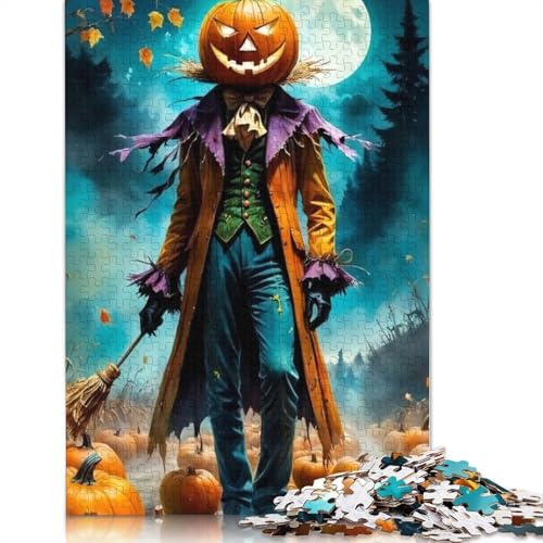 Halloween Puzzle 1000 Teile Kürbis für Erwachsene Teenager, Papierpuzzle, nachhaltige Puzzles für Erwachsene | 1000-teilige Spiele (38x26cm) von POLIUAWS