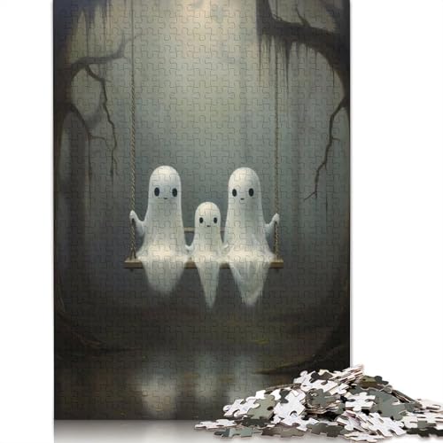 Halloween Puzzle 1000 Teile für Erwachsene, Papierpuzzle, Lernspiel für Erwachsene Teenager, 1000 Teile (38x26cm) von POLIUAWS