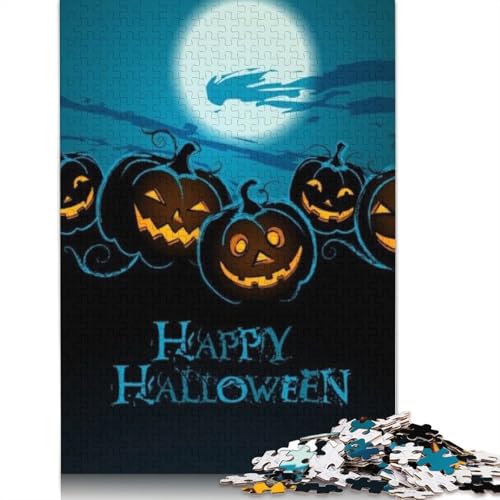 Halloween Puzzle 1000 Teile für Erwachsene, Papierpuzzle für Erwachsene, Teenager, Männer und Frauen, Geschenk 1000 Teile (38x26cm) von POLIUAWS