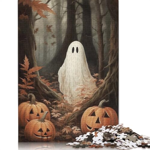 Halloween Puzzle 1000 Teile für Erwachsene und Jugendliche, Holzpuzzle, nachhaltige Puzzles für Erwachsene | 1000-teilige Spiele (75x50cm) von POLIUAWS