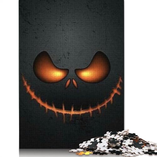 Halloween Puzzle 1000 Teile für Teenager, Papiergeschenke, Puzzle für Erwachsene, Lernspiele für Zuhause, DIY Spielzeug, 1000 Teile (38 x 26 cm) von POLIUAWS