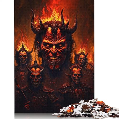 Hell Demons Puzzle für Erwachsene, Spielzeug, Lernspiel, Puzzlespiele für Erwachsene, für Kinder, 1000 Teile (75 x 50 cm) von POLIUAWS