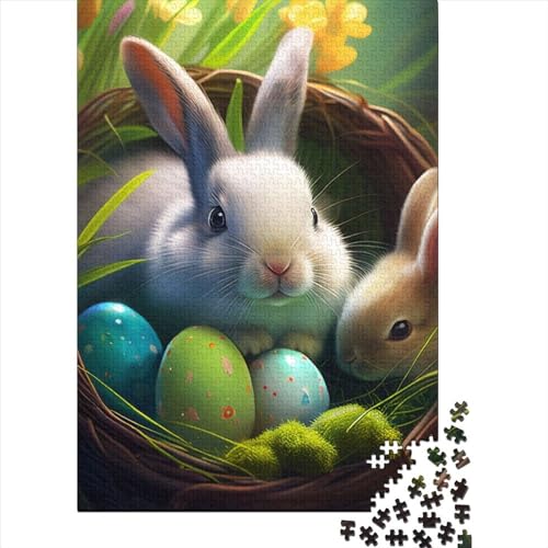 Holzpuzzle, 1000 Teile, 75 x 50 cm, Osterhase, ideal für Erwachsene und Jugendliche ab 12 Jahren Holzpuzzle, 1000 Teile, 75 x 50 cm, Osterhase, ideal für Erwachsene und Jugendliche ab 12 Jahren von POLIUAWS