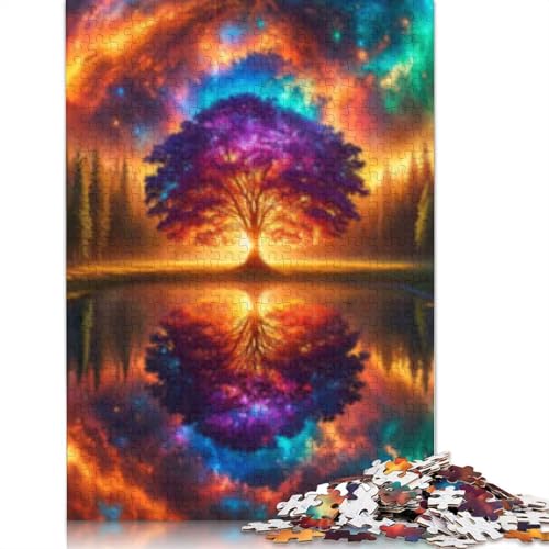Holzpuzzle, 1000 Teile, Reflexionen des Galaktischen Gletschers, ideales Geschenk zu Weihnachten, für Jugendliche, 1000 Teile (75 x 50 cm) von POLIUAWS