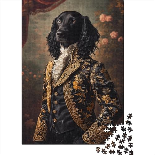 Holzpuzzle, 1000 Teile, Ritterhund, ideal für Kinder, Lernspiel für Erwachsene und Jugendliche (75 x 50 cm). von POLIUAWS