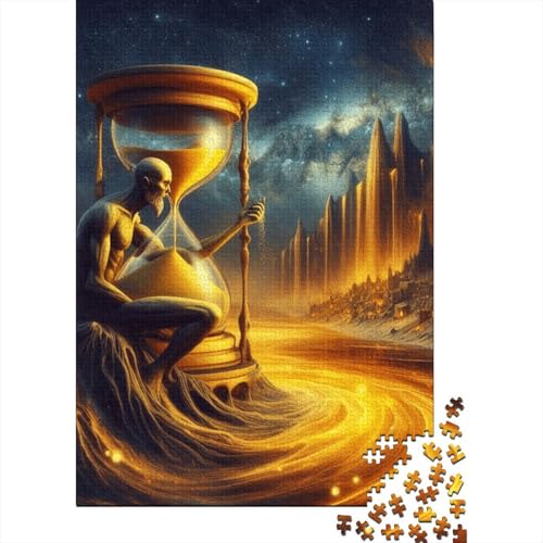 Holzpuzzle, 1000 Teile, Sanduhr, für Erwachsene und Jugendliche (75 x 50 cm) von POLIUAWS