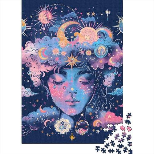 Holzpuzzle, 1000 Teile, Sonne und Mond, für Erwachsene und Jugendliche (75 x 50 cm) von POLIUAWS