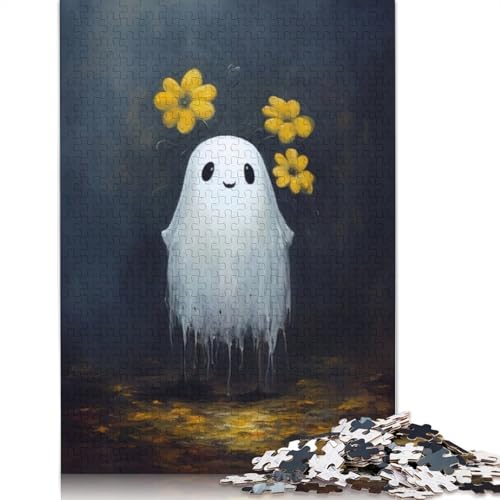 Holzpuzzle 1000 Teile Halloween Geister Holzpuzzle Holzpuzzle für Erwachsene und Jugendliche ab 12 Jahren Weihnachtsgeschenke 1000 Teile (75x50cm) von POLIUAWS