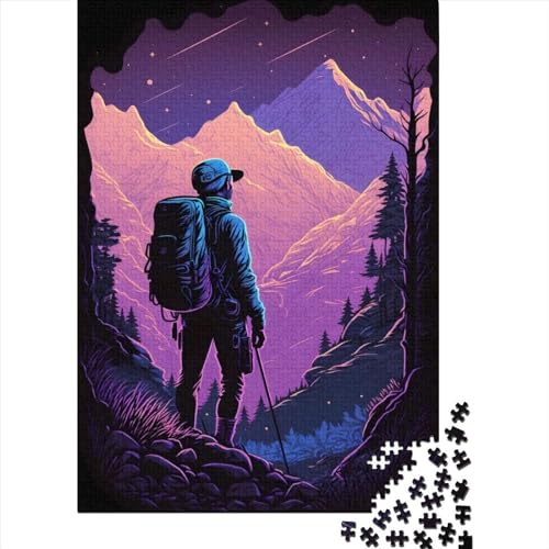 Holzpuzzle 1000 Teile Schau am Horizont Holzpuzzle für Erwachsene und Jugendliche ab 12 Jahren Weihnachtsgeschenke 1000 Teile (75x50cm) von POLIUAWS