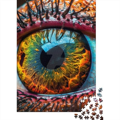 Holzpuzzle 1000 Teile für Erwachsene, Drachenauge, 1000 Teile (75 x 50 cm) von POLIUAWS