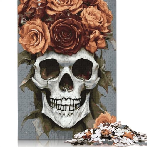 Holzpuzzle 1000 Teile für Erwachsene, Gothic Skelett, Weihnachtsgeschenke, Lernspiel, Herausforderung, Spielzeug, 1000 Teile (75x50cm) von POLIUAWS
