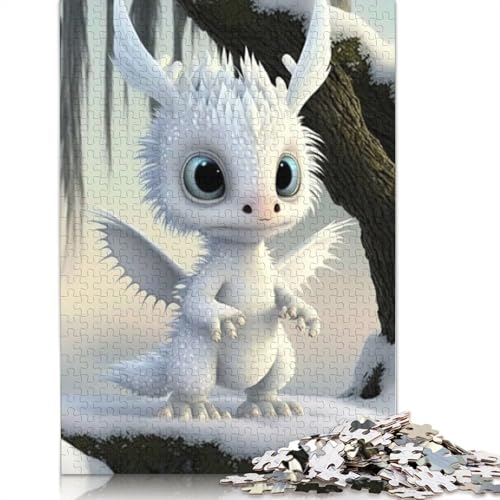 Holzpuzzle 1000 Teile mit niedlichen Drachen Holzpuzzle für Erwachsene und Jugendliche ab 12 Jahren, Weihnachtsgeschenke, 1000 Teile (75x50cm) von POLIUAWS