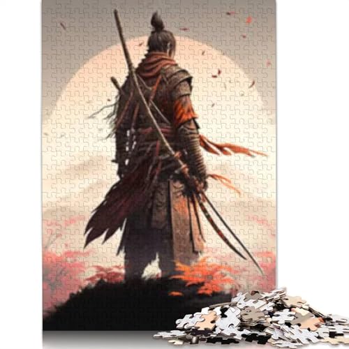 Holzpuzzle Samurai 1000 Teile, Holzpuzzle für Erwachsene und Jugendliche ab 12 Jahren, Weihnachtsgeschenke, 1000 Teile (75x50cm) von POLIUAWS