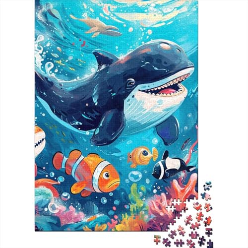 Holzpuzzle Wal für Erwachsene und Jugendliche, 1000 Teile (38x26cm) von POLIUAWS