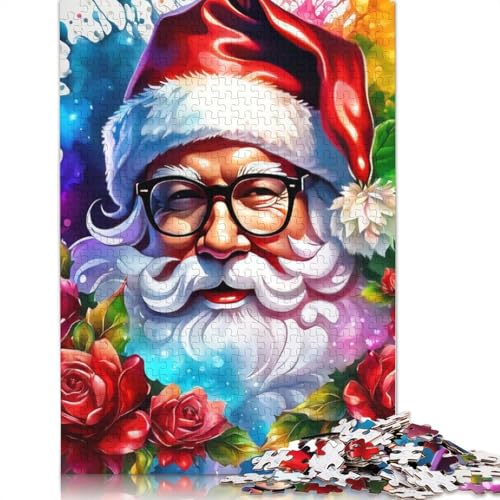 Holzpuzzle Weihnachtsmann für Erwachsene, 1000 Teile, Nachhaltige Puzzlespiele, 1000 Teile (75 x 50 cm) von POLIUAWS